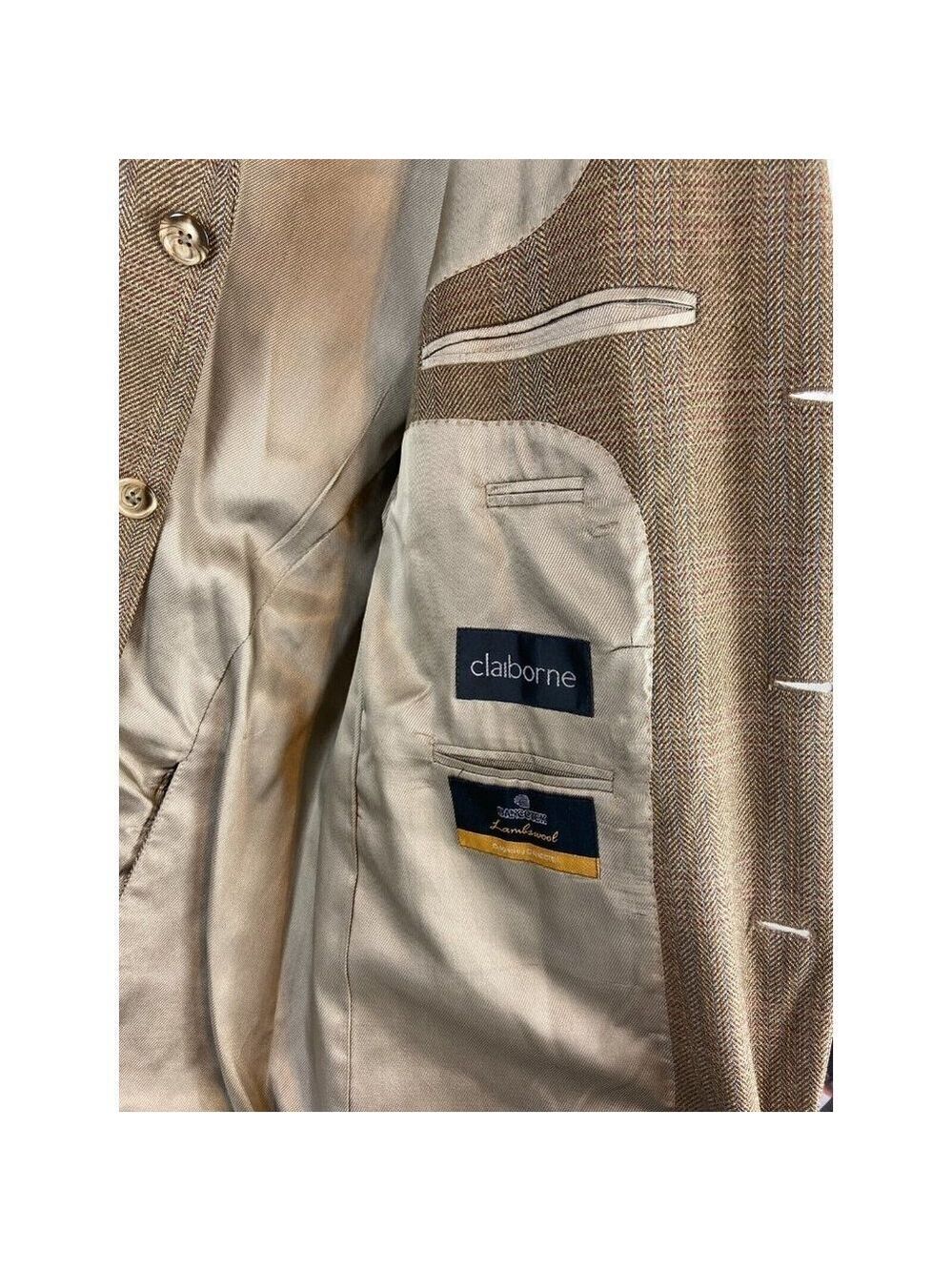 Moores Claiborne Wool Brown Men Vintage Blazer Size 44 R - Picture 4 of 11